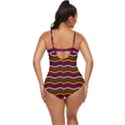 Multicolor Wave Pattern Retro Full Coverage Swimsuit View4