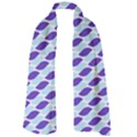 White Blue Pattern Lightweight Scarf  View1