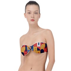 Abstract Pattern Classic Bandeau Bikini Top  by Bedest