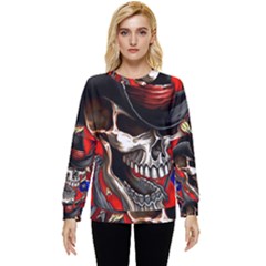 Confederate Flag Usa America United States Csa Civil War Rebel Dixie Military Poster Skull Hidden Pocket Sweatshirt by Ket1n9