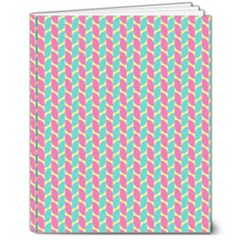 Yellow Blue Pattern 8  X 10  Softcover Notebook by ytdream