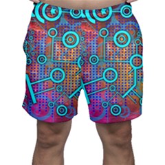 Abstract Tech Galaxy Design Men s Shorts by ExtraAwesomeSauce