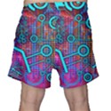 Abstract Tech Galaxy Design Men s Shorts View2