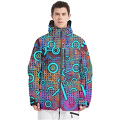 Abstract Tech Galaxy Design Men s Multi Pockets Zip Ski And Snowboard Waterproof Breathable Jacket by ExtraAwesomeSauce