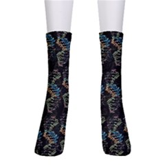 Multicolored Dna Strand Art Crew Socks by ExtraAwesomeSauce