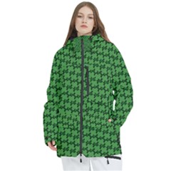 St  Patrick s Day Clovers Women s Multi Pockets Zip Ski And Snowboard Waterproof Breathable Jacket by ExtraAwesomeSauce