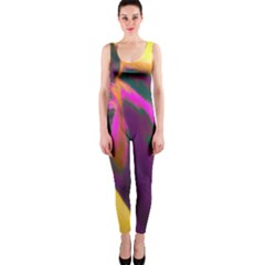 Vibrant Abstract Equine Art One Piece Catsuit by ExtraAwesomeSauce