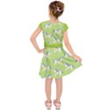 Neon Green Carousel Horses Merry-Go-Round CAP Kids  Short Sleeve Dress View2