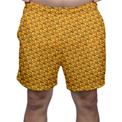 Pixel Art Mushroom Pattern Men s Shorts by ExtraAwesomeSauce