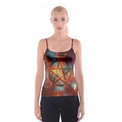 Enchanted Nebula Pentagram Art Spaghetti Strap Top by ExtraAwesomeSauce