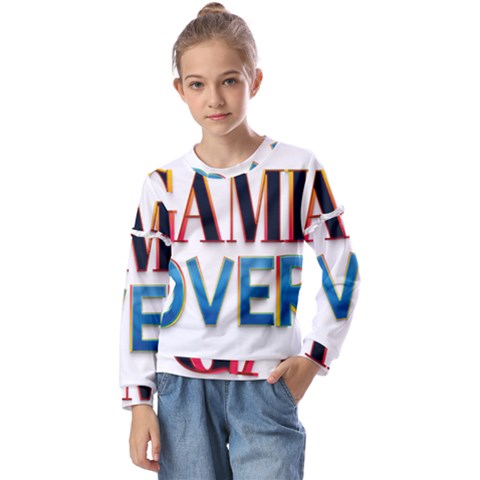 Game Over Text Design  Kids  Long Sleeve T-shirt With Frill  by 7223056