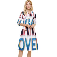 Game Over Text Design  Classy Knee Length Dress by 7223056