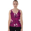 Flamingo Dark Magenta Soft Velvet Tank Top View1