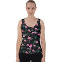 Flamingo Birds Black Summer Hot Tropical Velvet Tank Top View1