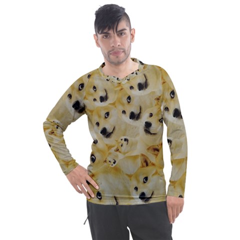 Doge , Memes Men s Pique Long Sleeve T-shirt by kyorashop23