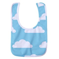 Clouds Blue Pattern Baby Bib by ConteMonfrey