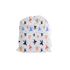 Cute Airplanes Planes Drawstring Pouch (medium) by ConteMonfrey