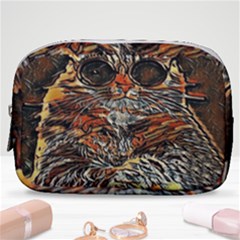 Cats Are Cooler Cat In Glasses Make Up Pouch (small) by ConteMonfrey