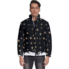 Little Stars Pattern Men s Puffer Bubble Jacket Coat by ConteMonfrey