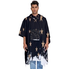 Little Stars Pattern Men s Hooded Rain Ponchos by ConteMonfrey