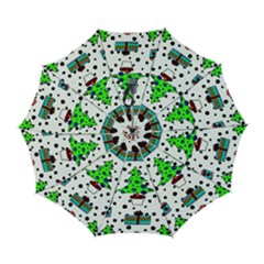 It`s Cold Outside Christmas Pattern Automatic Folding Umbrella With Case (large) by ConteMonfrey