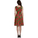 Christmas Retro pattern Christmas tree Snow Snowflakes Polka dot Sleeveless V-Neck Skater Dress with Pockets View4