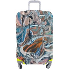 Blue Islands Luggage Cover (large) by kaleidomarblingart