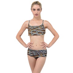 0118 F Expression Of Structure Large Layered Top Bikini Set by geonetique