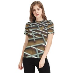 Expression Of Structure Women s Short Sleeve Rash Guard by geonetique