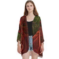  Falupadupe Open Front 3/4 Sleeve Batwing Chiffon Cardigan Kimono by geonetique