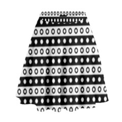 Black And White Circles Pattern High Waist Skirt by ytdream