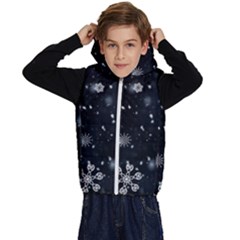 Snowflakes Snow Snowfall Snowing Kids  Stylish Hooded Puffer Vest by Apenda