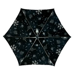 Snowflakes Snow Snowfall Snowing Automatic Folding Umbrella With Case (small) by Apenda