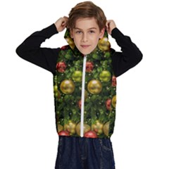 Christmas Tree Ornament Deco Kids  Stylish Hooded Puffer Vest by Apenda