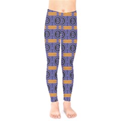 Bitcoin Logo Pattern Kids  Leggings by ExtraAwesomeSauce