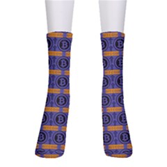 Bitcoin Logo Pattern Crew Socks by ExtraAwesomeSauce