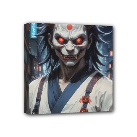 Demon Samurai Mini Canvas 4  X 4  (stretched) by AwesomeSauce