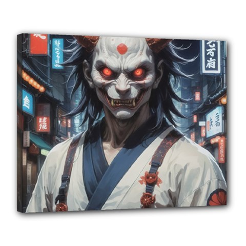 Demon Samurai Canvas 20  X 16  (stretched) by AwesomeSauce