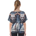 Demon Samurai V-Neck Dolman Drape Top View2