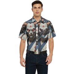 Demon Samurai Men s Short Sleeve Pocket Shirt  by AwesomeSauce