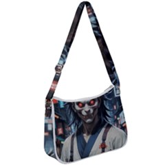 Demon Samurai Zip Up Shoulder Bag by AwesomeSauce