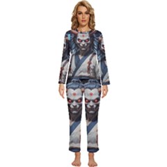 Demon Samurai Womens  Long Sleeve Lightweight Pajamas Set by AwesomeSauce