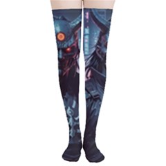 Cyberpunk Demon Samurai Thigh High Stockings by AwesomeSauce