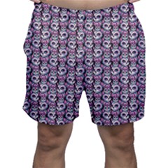 Sugar Skull Cat Pattern Men s Shorts by ExtraAwesomeSauce