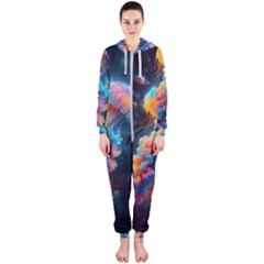 Cosmic Jellyfish Artwork Hooded Jumpsuit (ladies) by ExtraAwesomeSauce