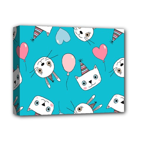 Birtay Cats Bunnies, Koteto Deluxe Canvas 14  X 11  (stretched) by kyorashop23