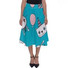 Birtay Cats Bunnies, Koteto Perfect Length Midi Skirt by kyorashop23