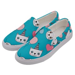 Birtay Cats Bunnies, Koteto Men s Canvas Slip Ons by kyorashop23