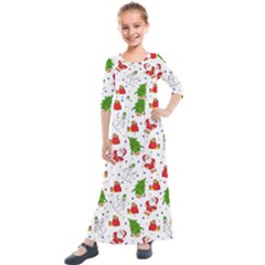 Christmas Pattern, Pattern, Christmas Kids  Quarter Sleeve Maxi Dress by kyorashop23