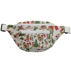 Christmas Texture, Pattern, Red, Tree, Craciun, Green, Christmas Fanny Pack by kyorashop23